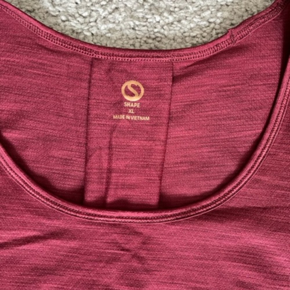 Shape Deep Red Workout Tank - Picture 2 of 3